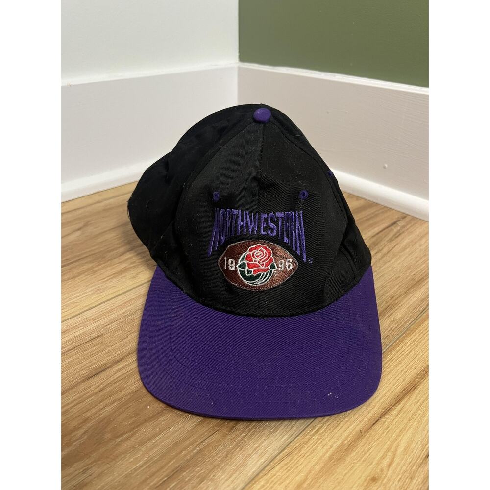 Vintage Northwestern Wildcats Hat Cap Snap Back NCAA Football Rose Bowl 90s